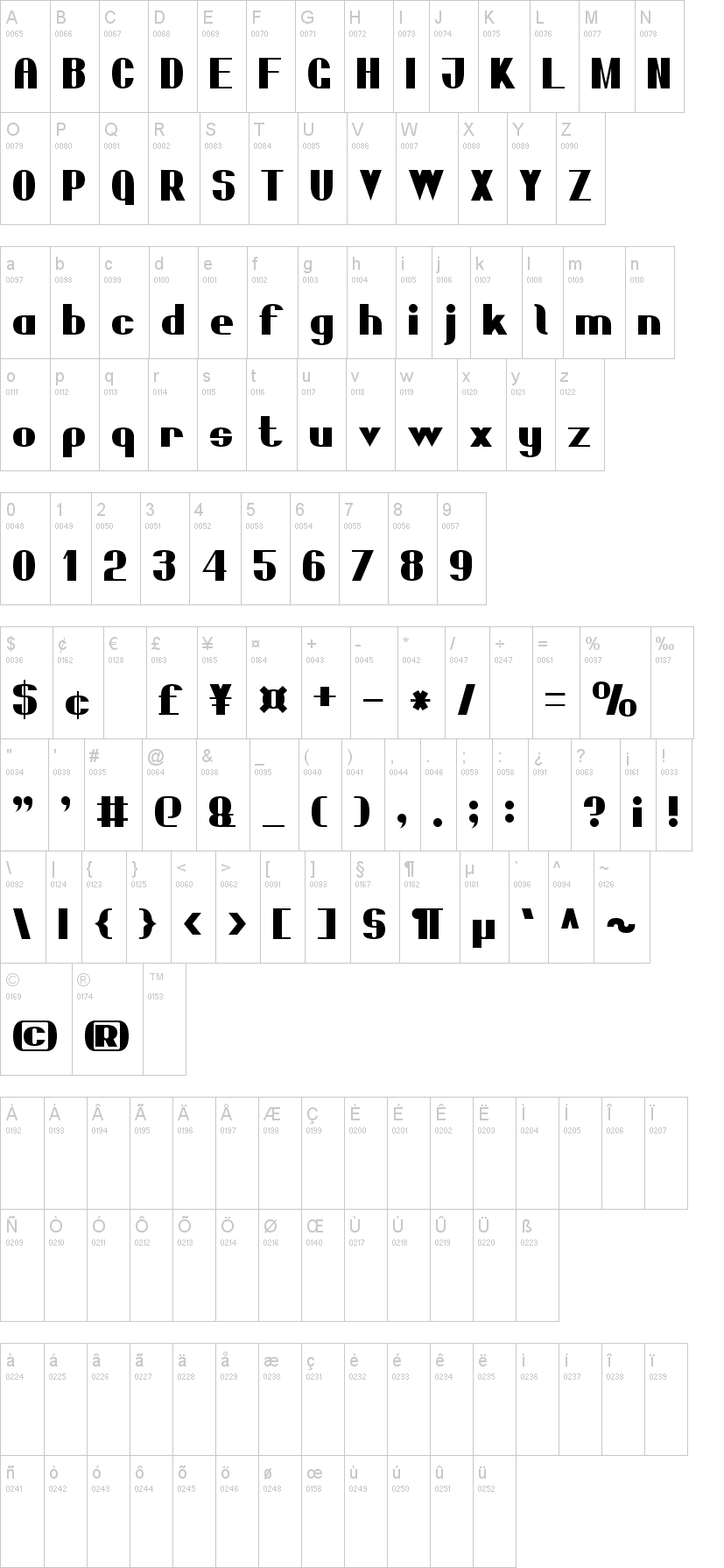 Bold Sans Serif 7
