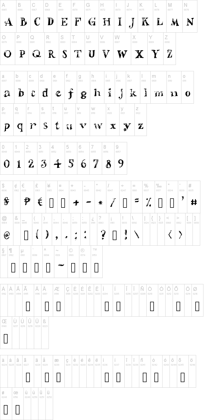 Shaded Letters