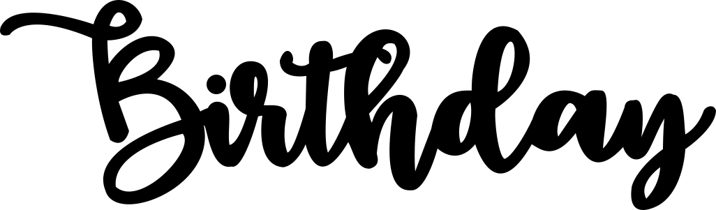 Birthday Font - DD Cakes