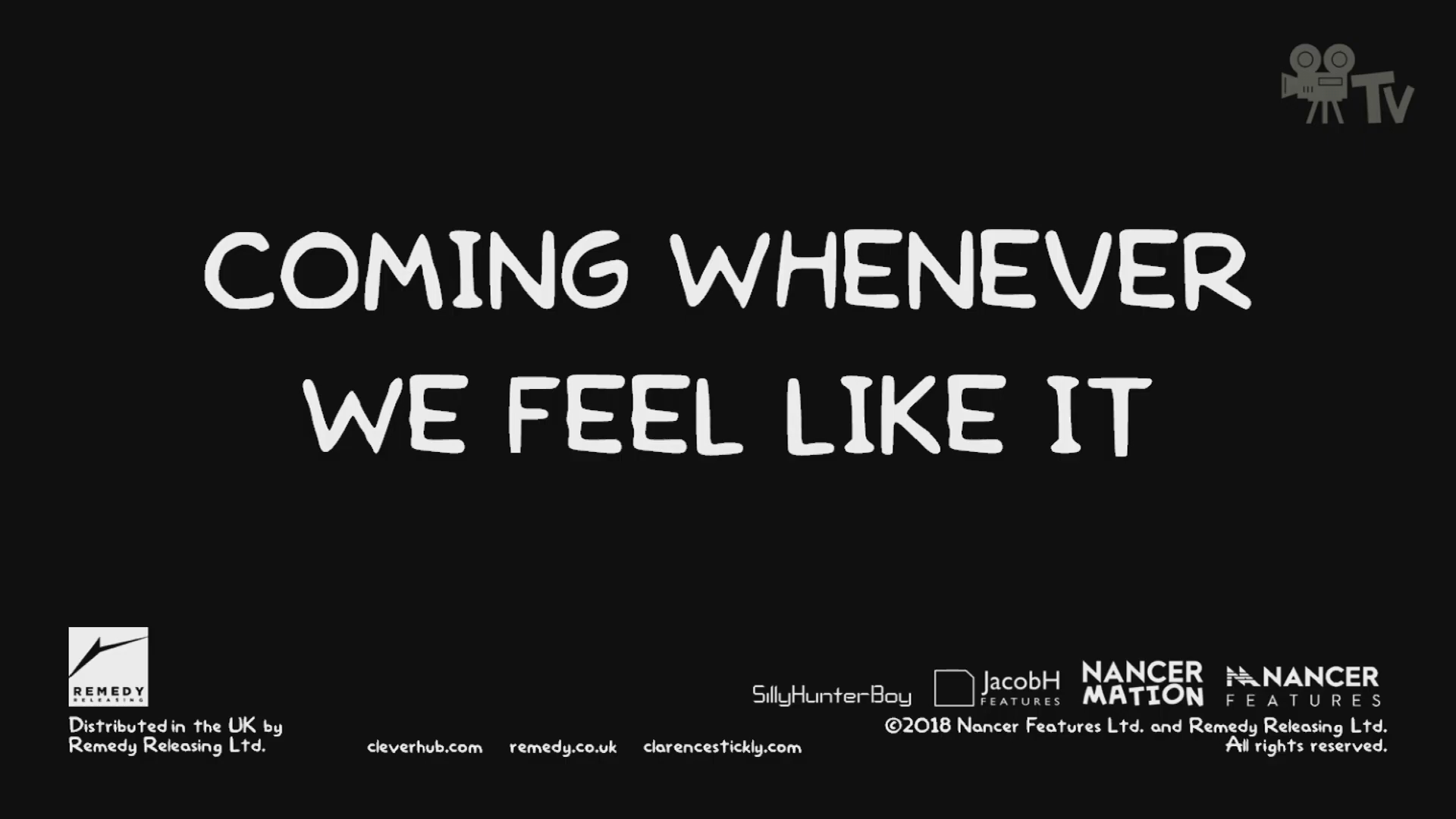 The font in the "COMING WHENEVER WE FEEL LIKE IT" text.