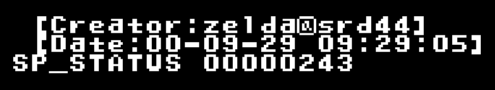 nintendo 64 debug font (zelda ocarina of time)