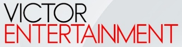 What font is "VICTOR ENTERTAINMENT" wordmark?