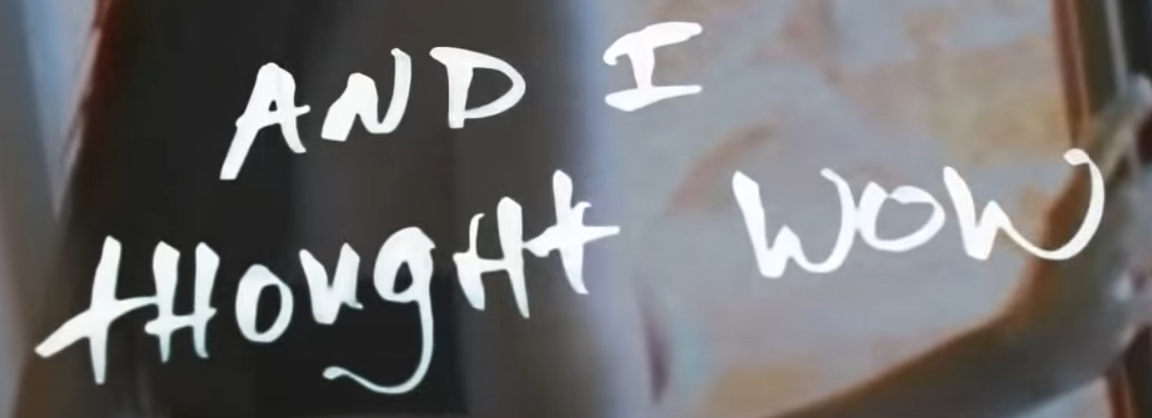 Font in this music video
