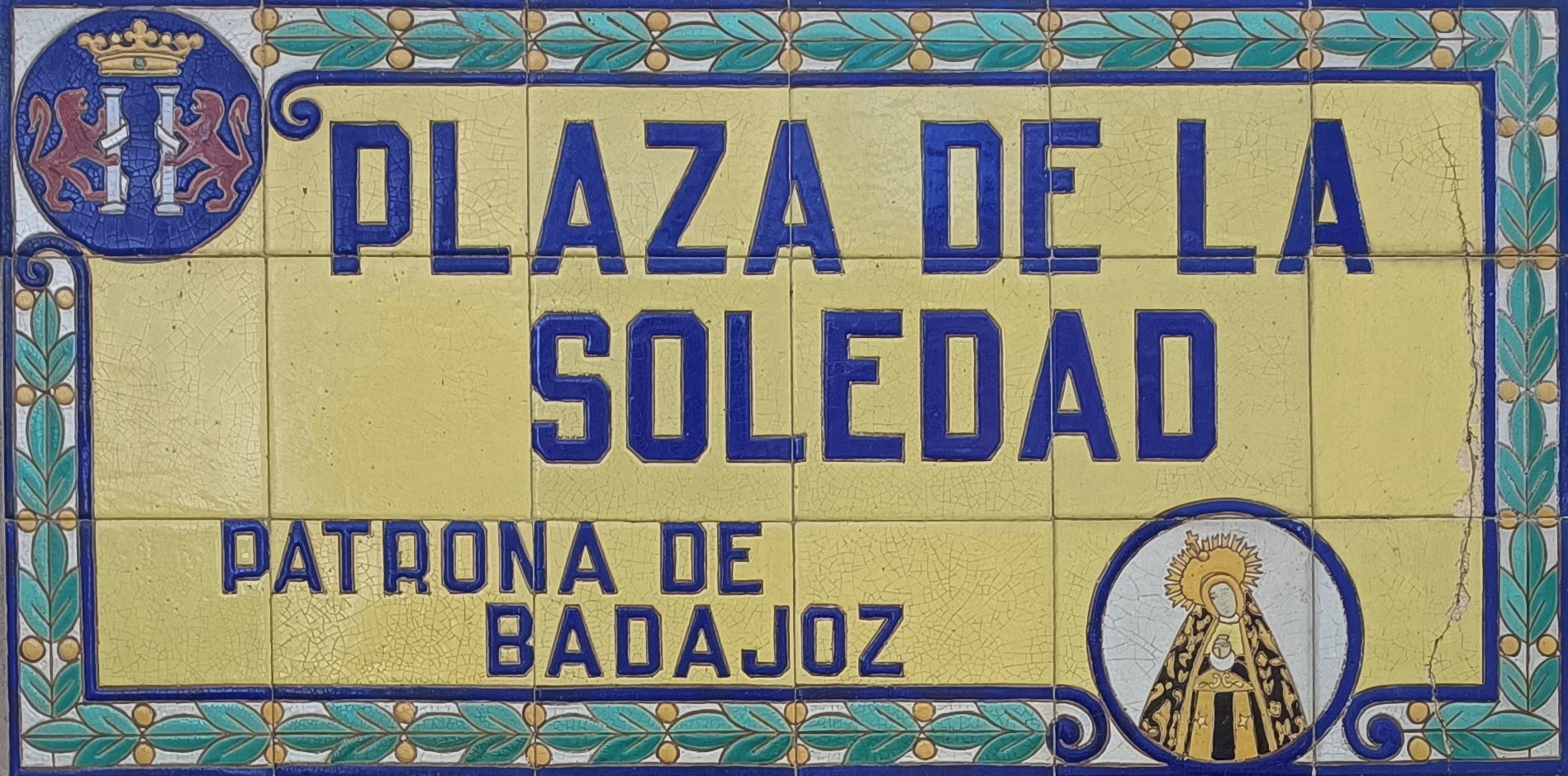 Font in this ceramic sign