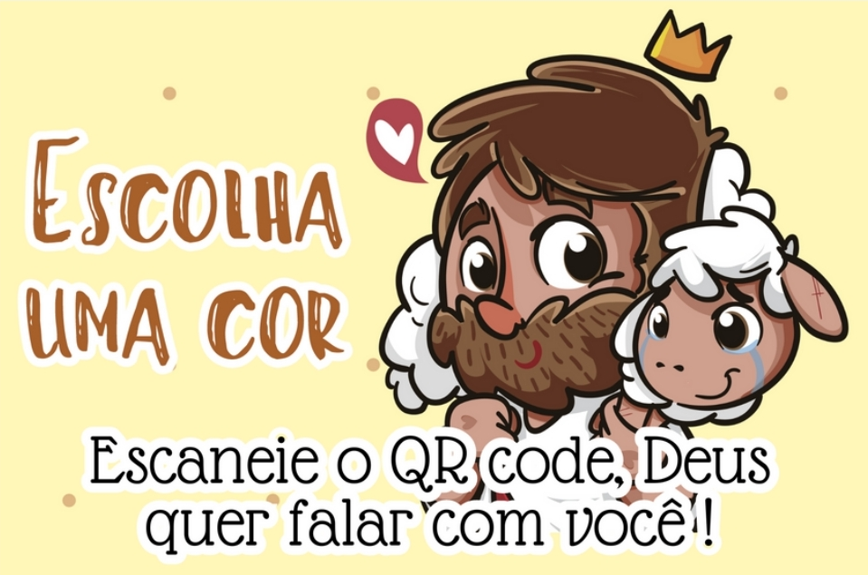 "Escolha uma cor" and "Escaneie" fonts