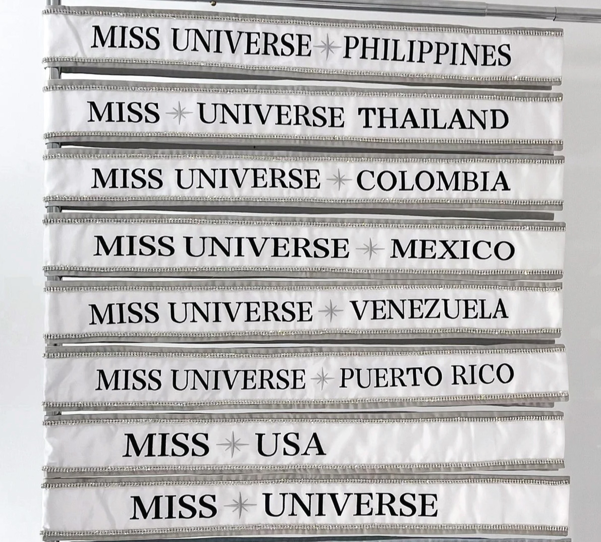 NEW MISS UNIVERSE SASH FONT