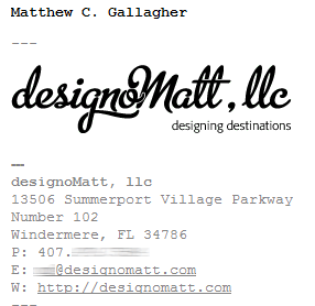 What font is used? DesignoMott llc