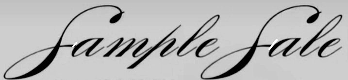 Sample sale font?