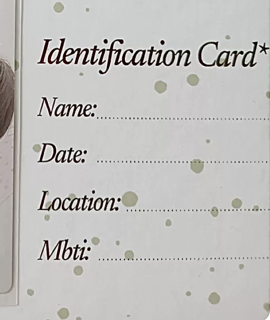 Identification Card Font name?