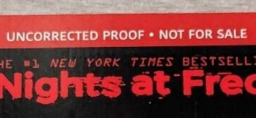 Uncorrected proof font??