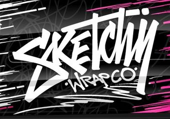 Any idea of the base font used here for the word Sketchy? Sketchy wrap co