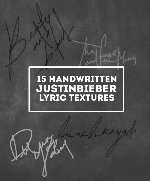 "15 handwritten justin bieber...."