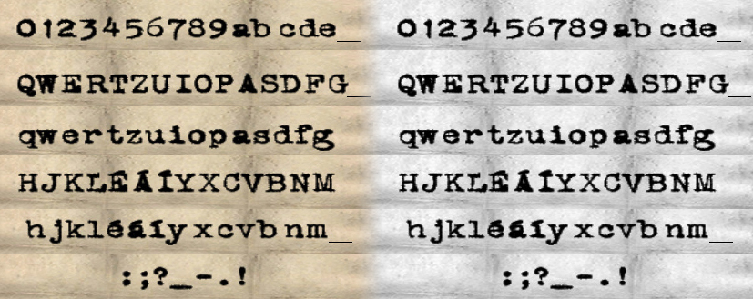 Typewriter font