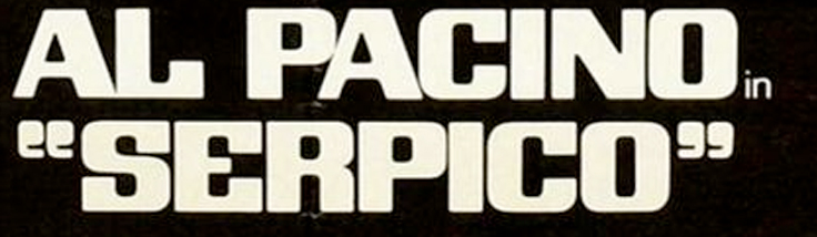 SERPICO movie poster font