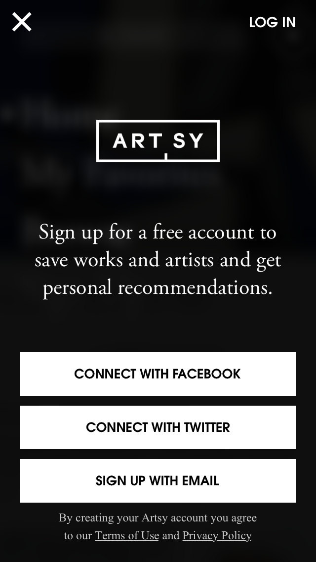 Font please. ARTSY & Connect