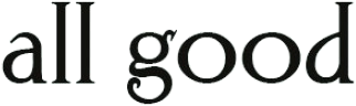 all good font?