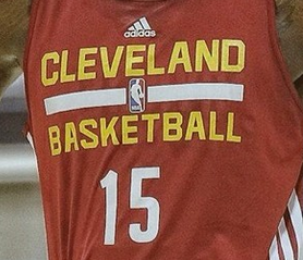 What font was used for the NBA practice jerseys by adidas