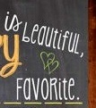 What font is the words "beautiful" and "favorite"?? Or one similar?