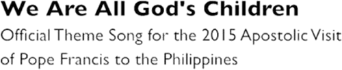 What is the font of We are all god's children