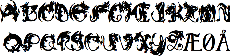 this dragon font