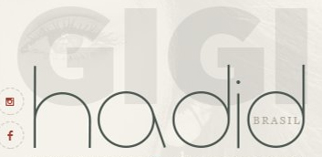 "gigi" and "hadid" font