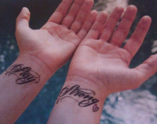 55 Attractive Wording Tattoo On Wrists