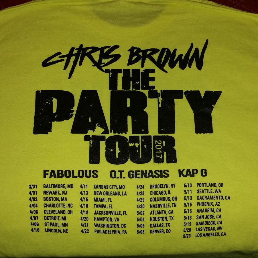 Please help me find the font for THE PARTY TOUR CHRIS BROWN???
