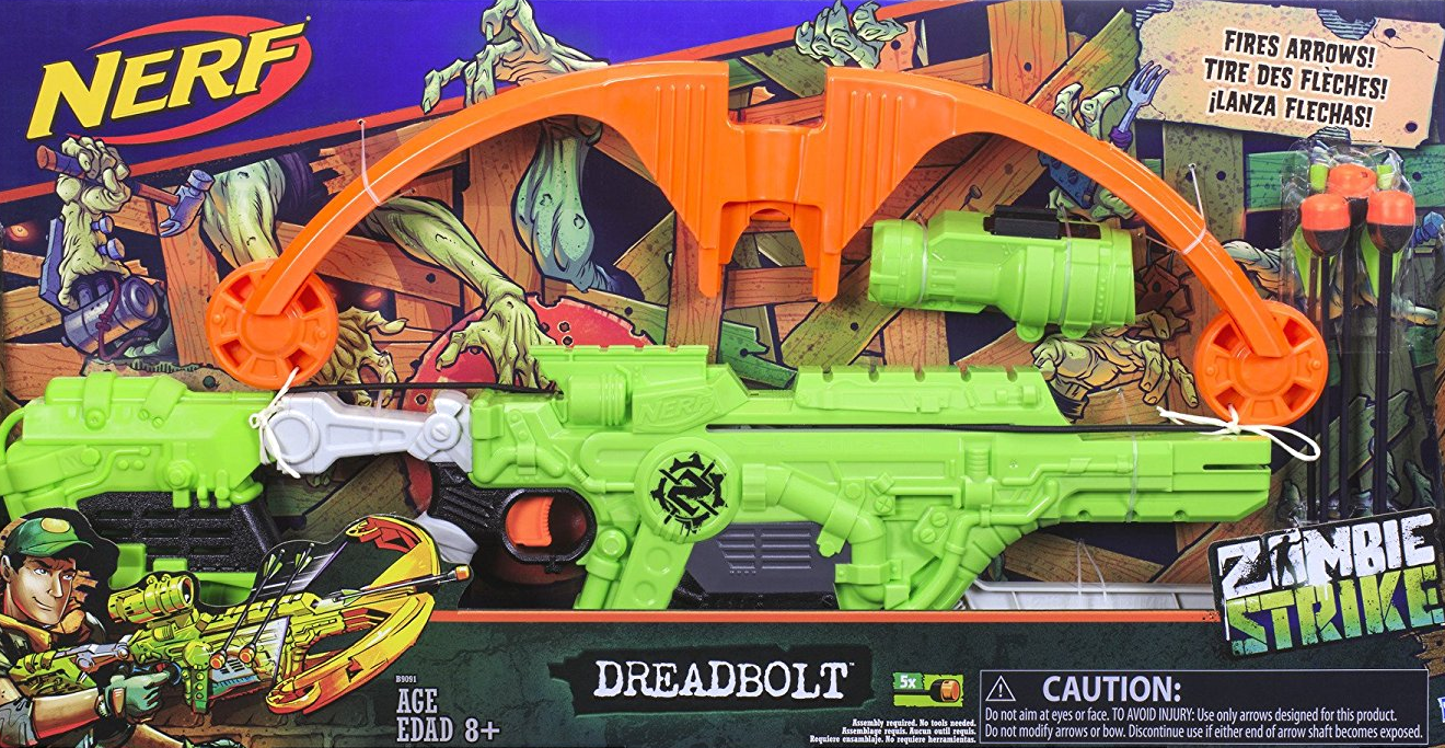 Dreadbolt text font, From Nerf Zombie Strike Product Title