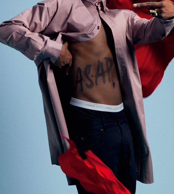 Asap Rocky Tattoo On Stomach