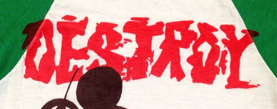 Vivienne Westwood Seditionaries Destroy T-Shirt Font.