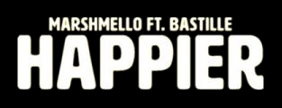 Marshmello - Happier cover fonts