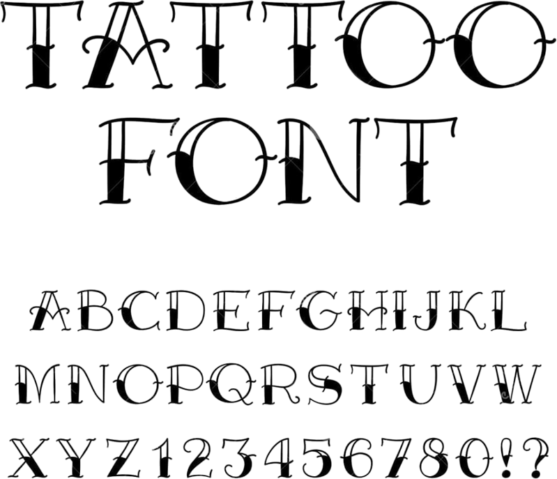 sailor tattoo font