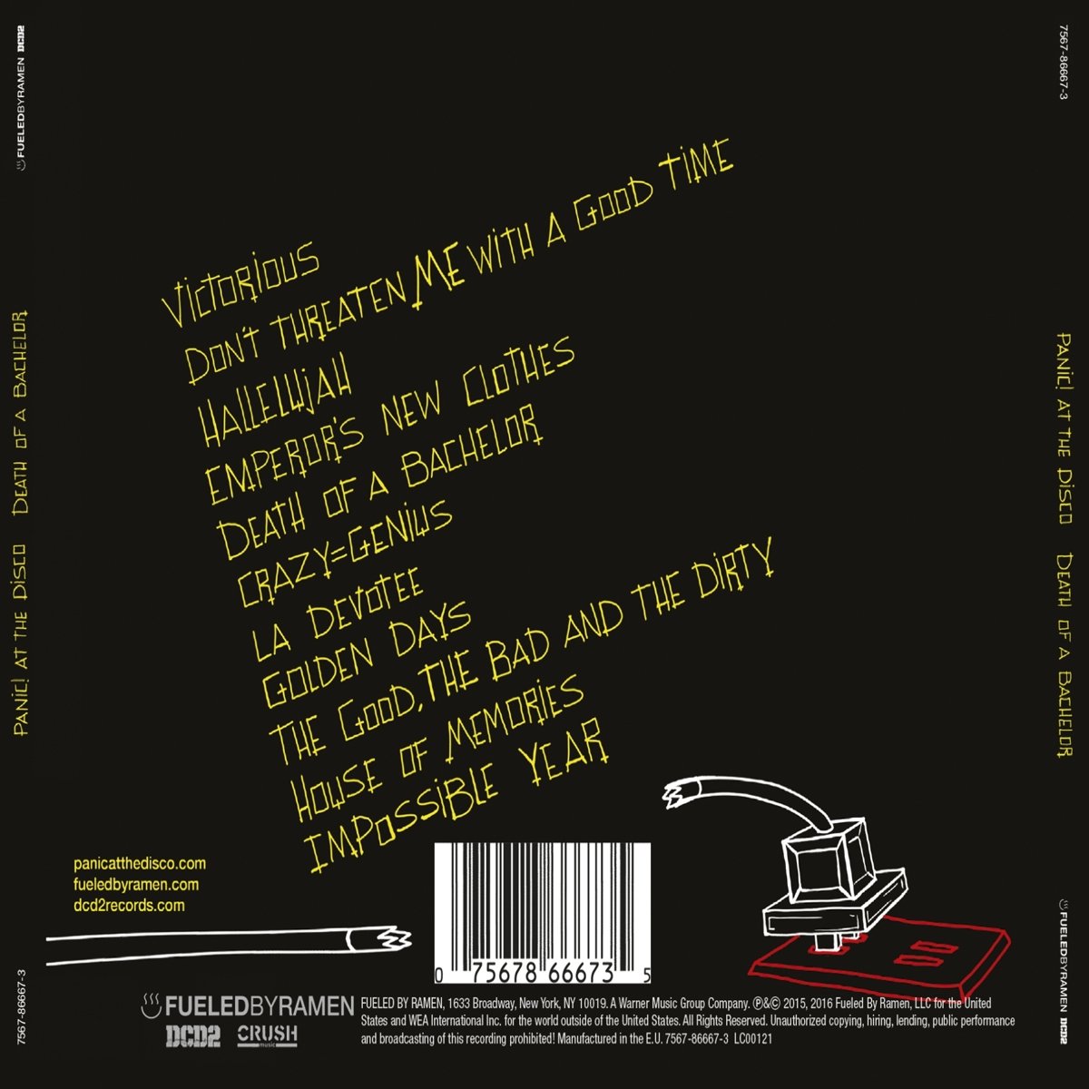 Panic At The Disco Death Of A Bachelor Album Font Forum