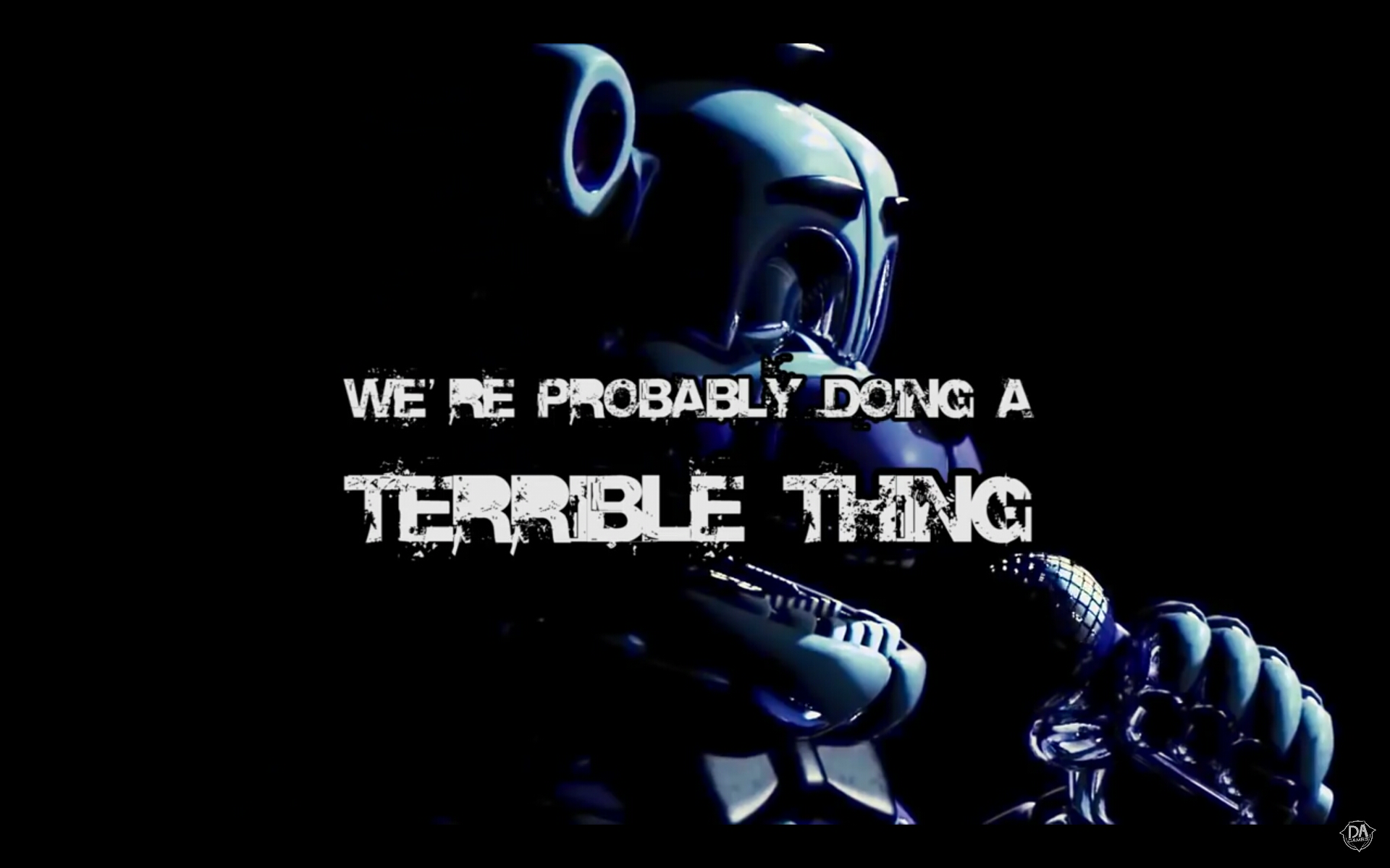 Need text font for "we're probably doing a terrible thing"