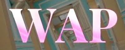 WAP music video title font