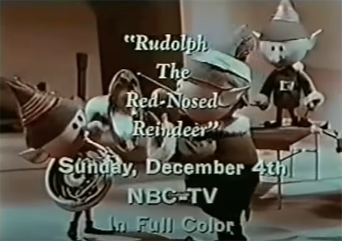 What are these fonts from a Rudolph the Red Nosed Reindeer promo from 1964?