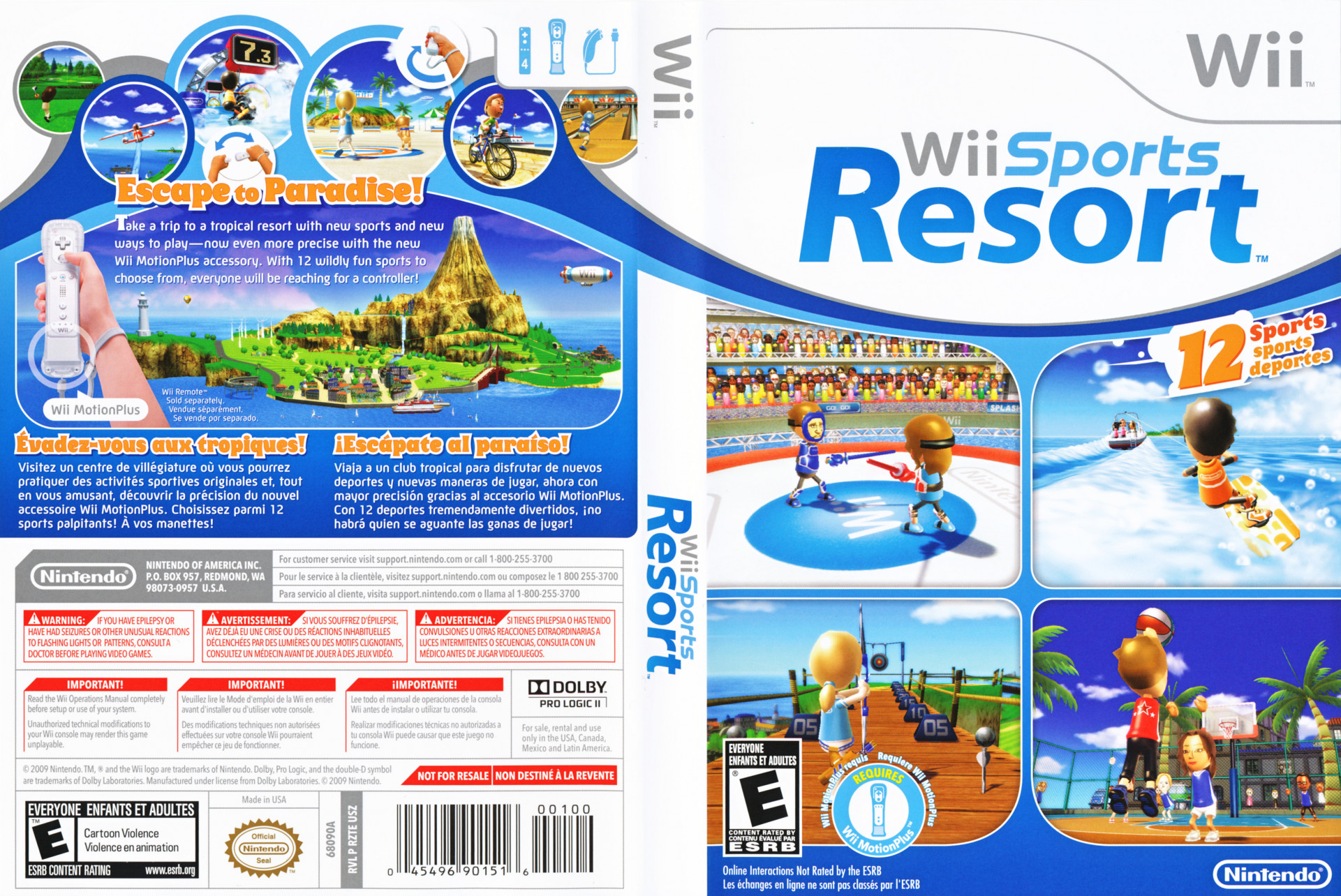 Font for "Escape to Paradise!" and "12 Sports" in this wii...