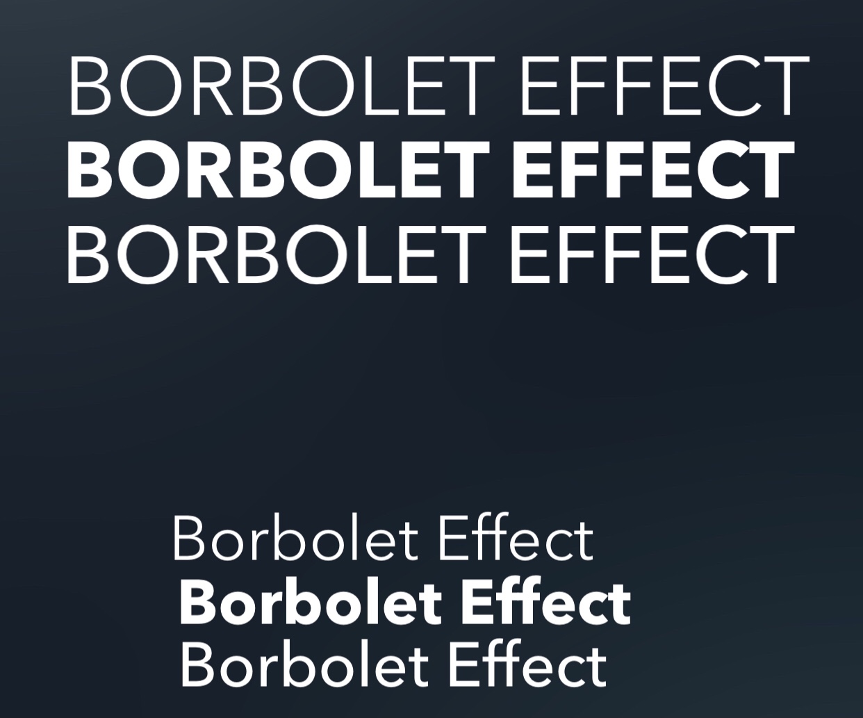what a font “borbolet effect”?