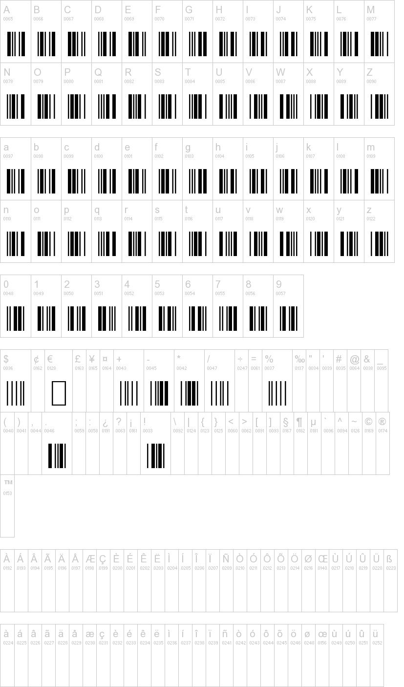 3 Of 9 Barcode Font Dafontcom