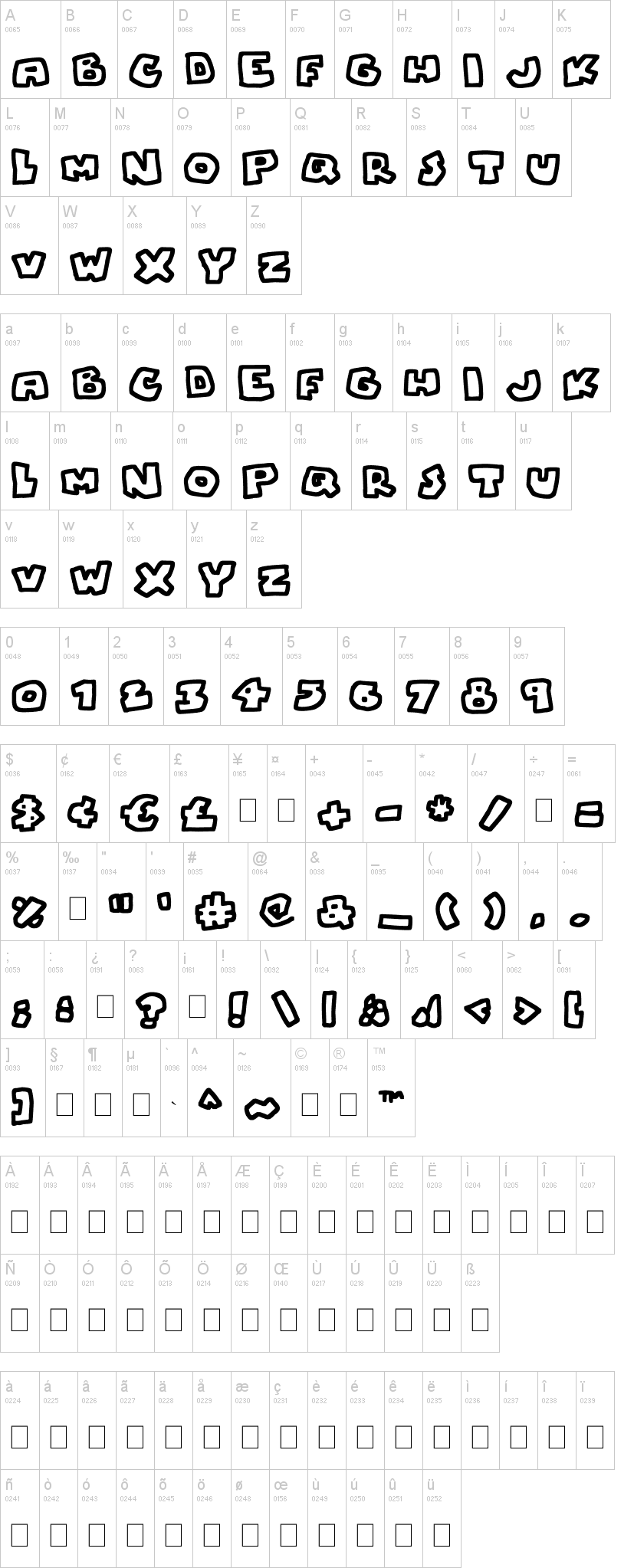 Chunky Boulder Outlines