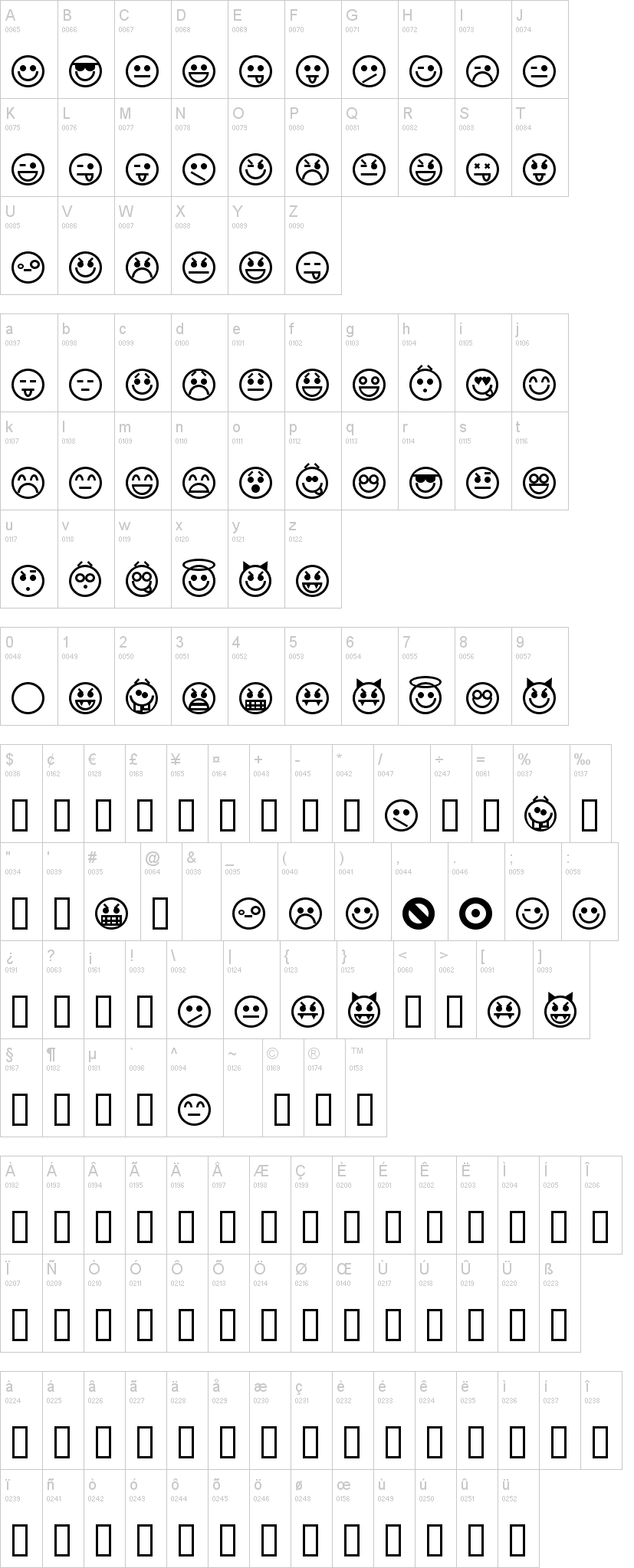 Font chữ Biểu tượng cảm xúc - Với sự xuất hiện của font chữ biểu tượng cảm xúc, bạn không chỉ có thể truyền tải thông điệp một cách đơn thuần bằng chữ viết, mà còn có thể bổ sung thêm những biểu tượng cảm xúc để tăng độ sinh động và thú vị cho đoạn văn của mình. Font chữ này còn giúp bạn truyền tải tâm trạng và cảm xúc một cách trực quan và sâu sắc.