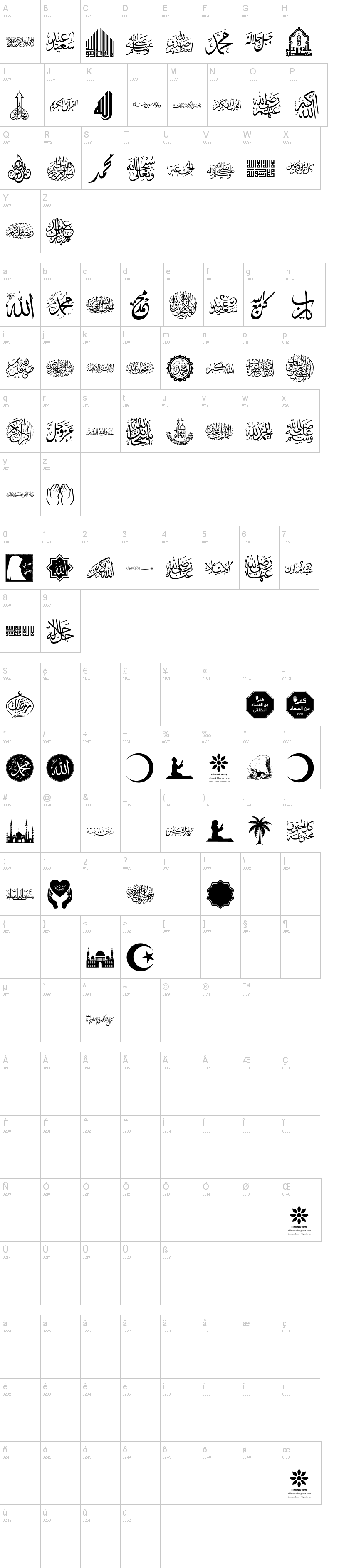 Font Islamic color