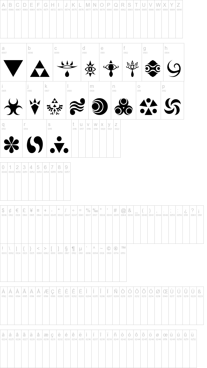 Hylian Symbols