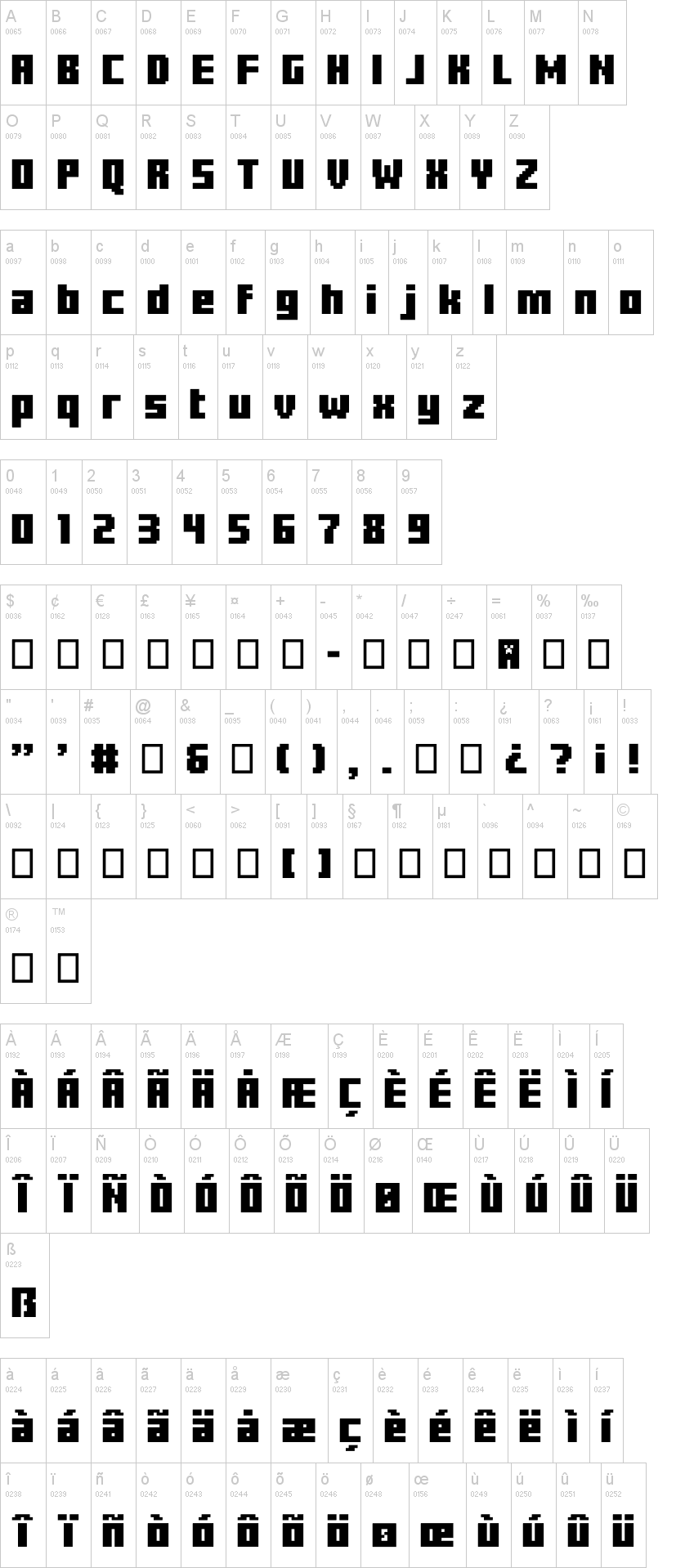 Minecraft Regular font