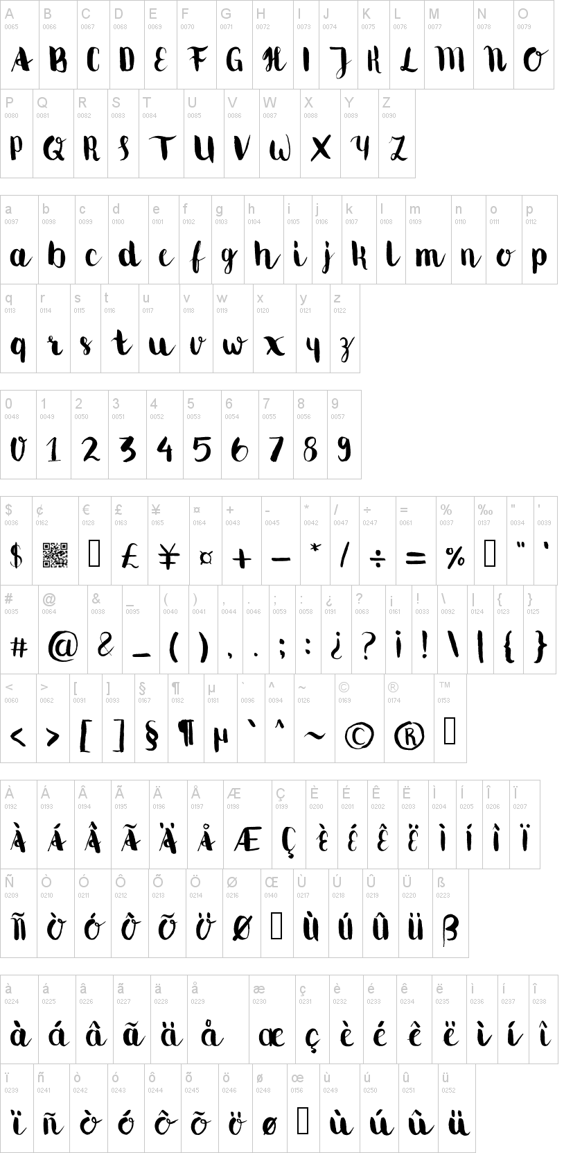 movus brush pen font