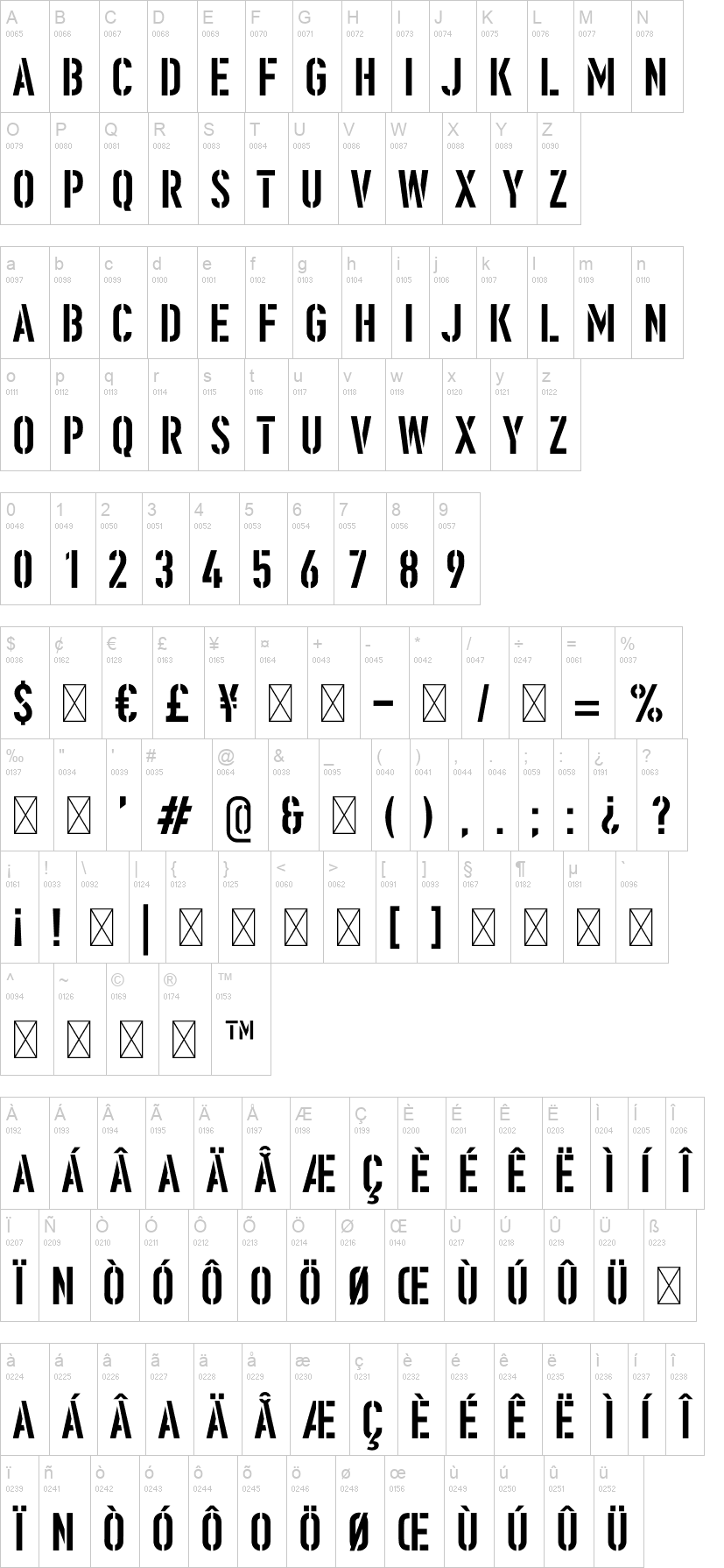 Ombudsman Stencil Font