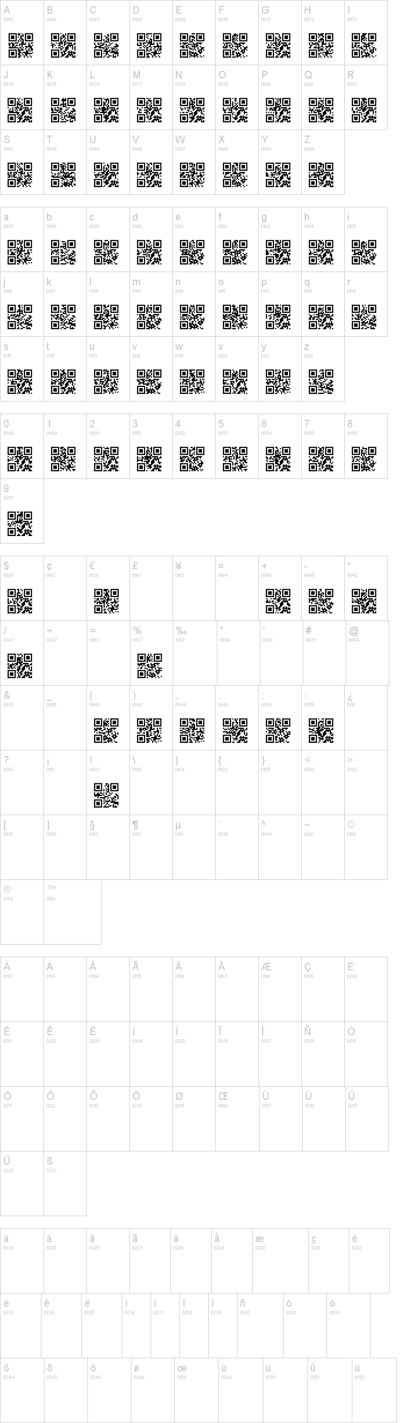 QR font TFB