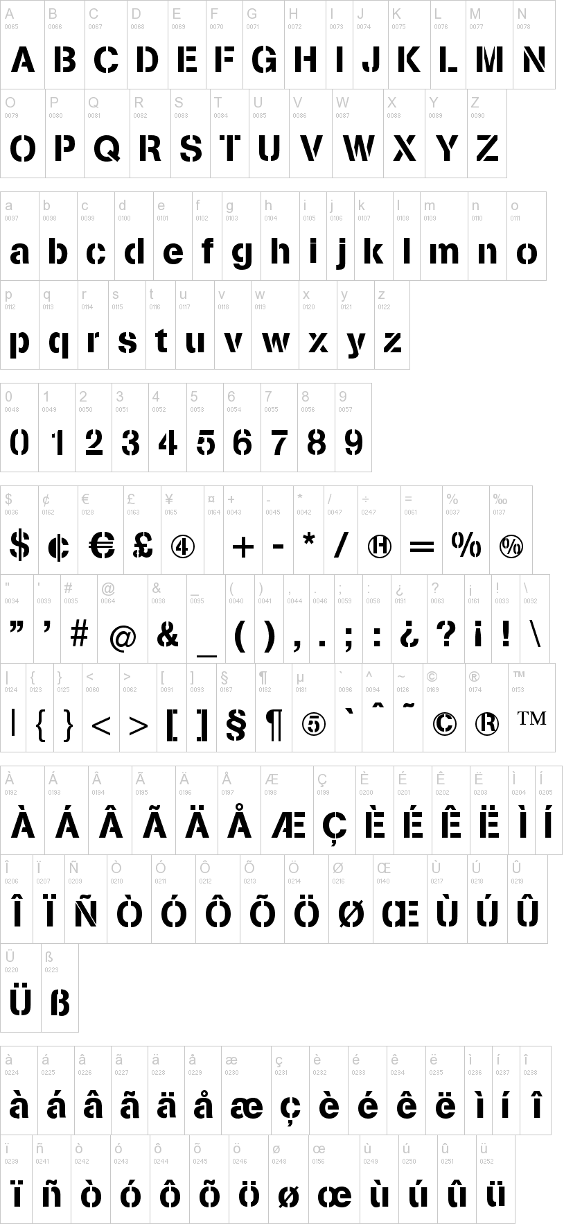 Stencil Font Free - Dafont Free