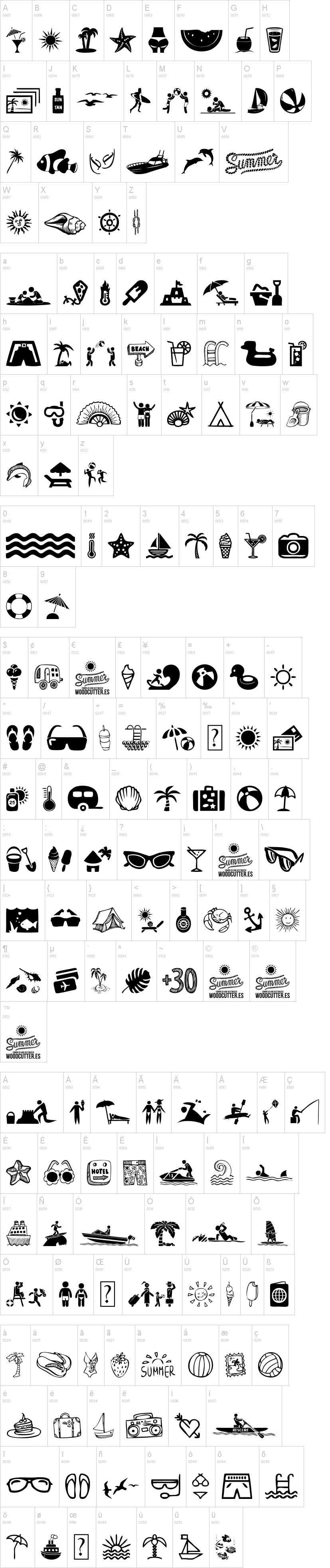 Summer Icons Font | dafont.com