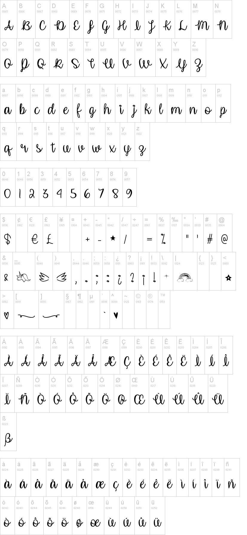 Unicorn Calligraphy